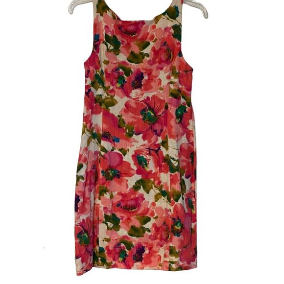 Anthropologie Postmark Blushing Olena Cotton Linen Dress Women's Size 4 Excellen - Picture 2 of 4